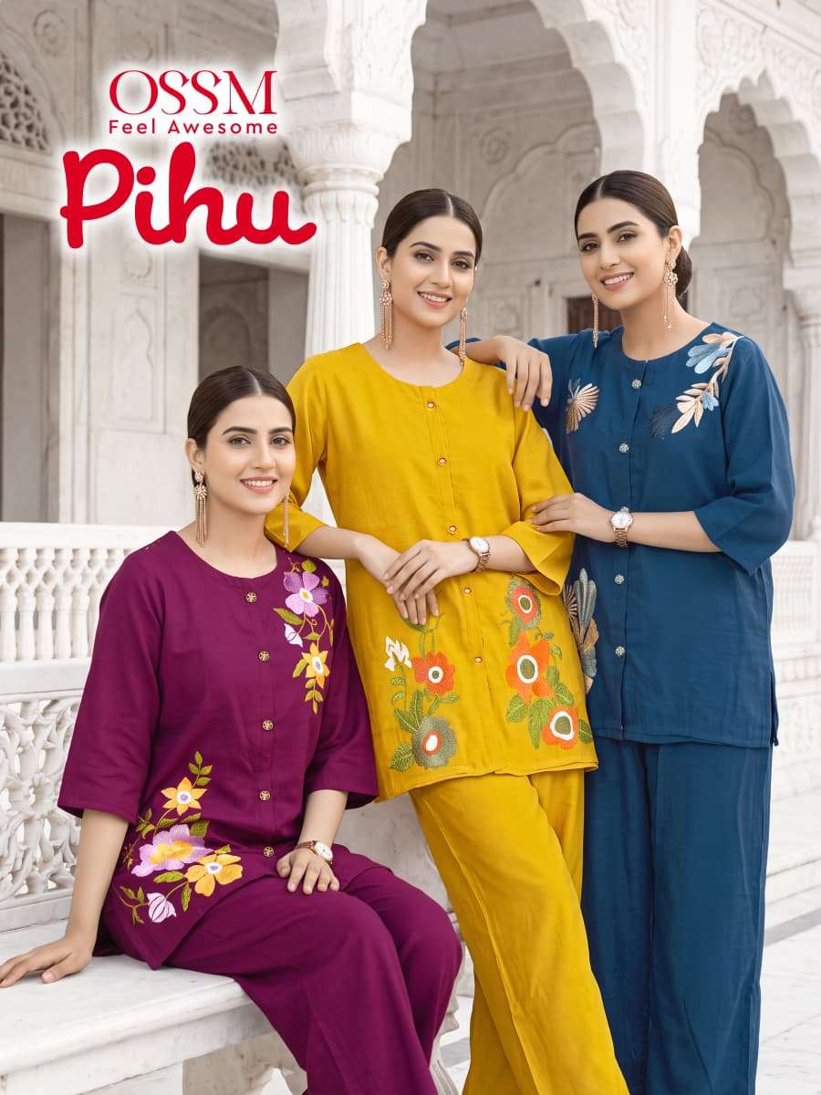 OSSM PIHU WESTERN PERFECT OFFICE WEAR CORD SET FOR WOMEN DEALER MARKET